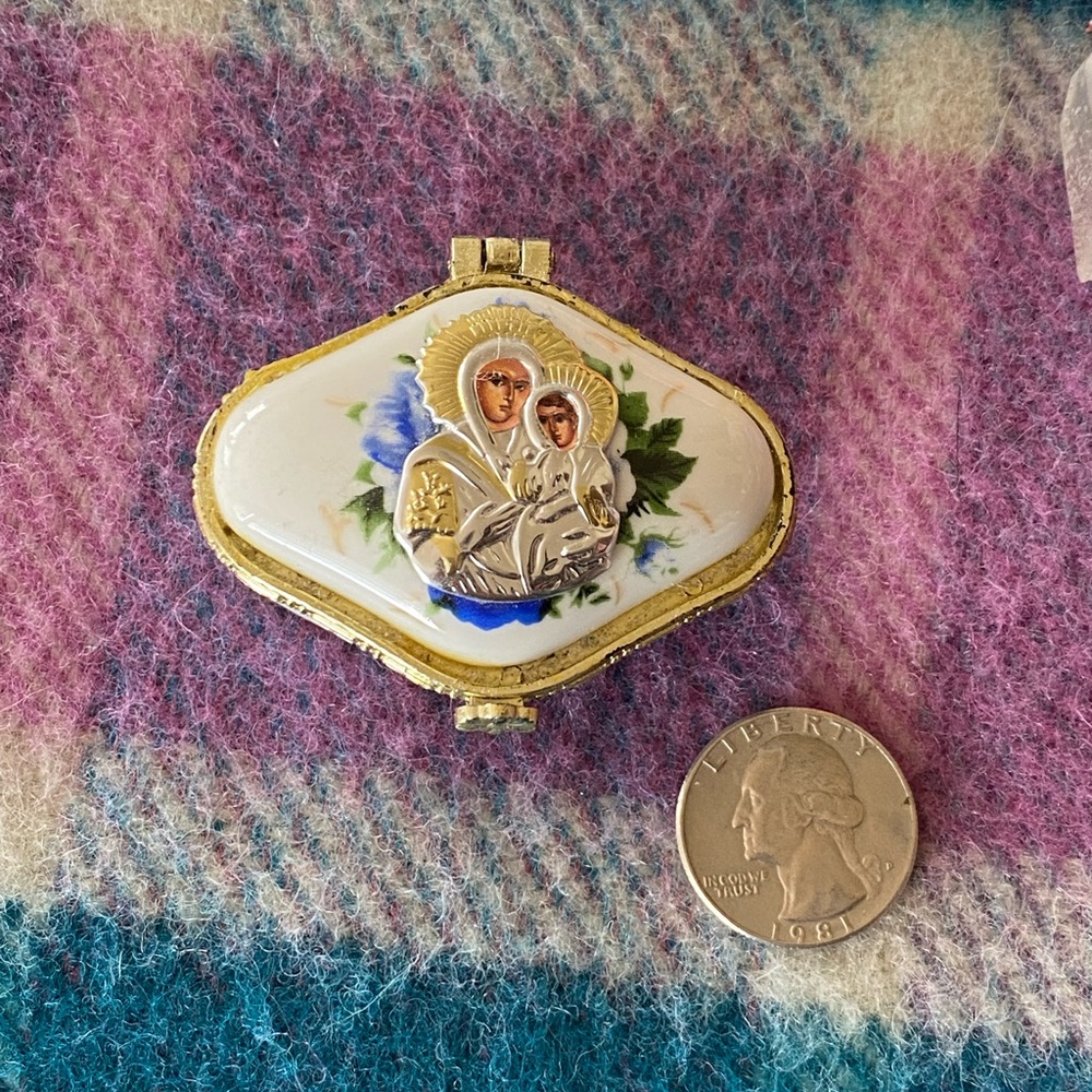 Trinket Box Religious Iconography Rosary Box